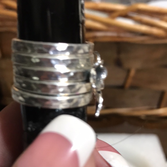 Sterling silver stack rings - Picture 4 of 7